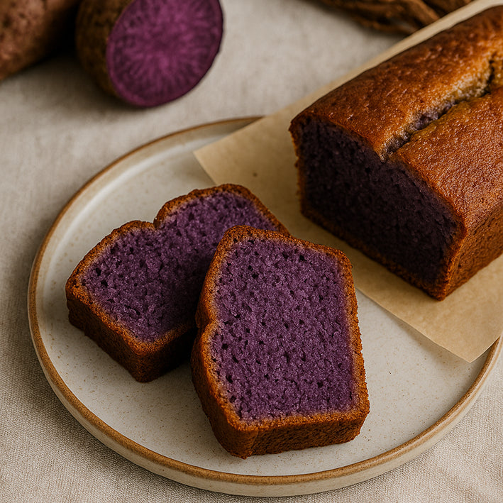 Cake à la farine de petit épautre : Du violet dans votre assiette