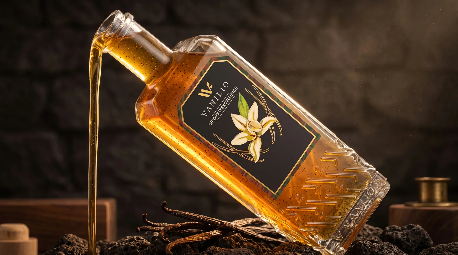 Bouteille de sirop de vanille Vanilio