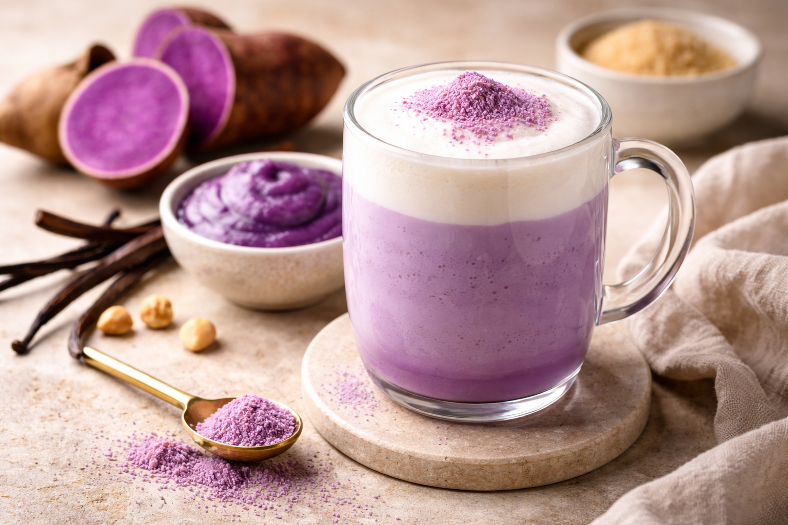 ube latte bienfaits