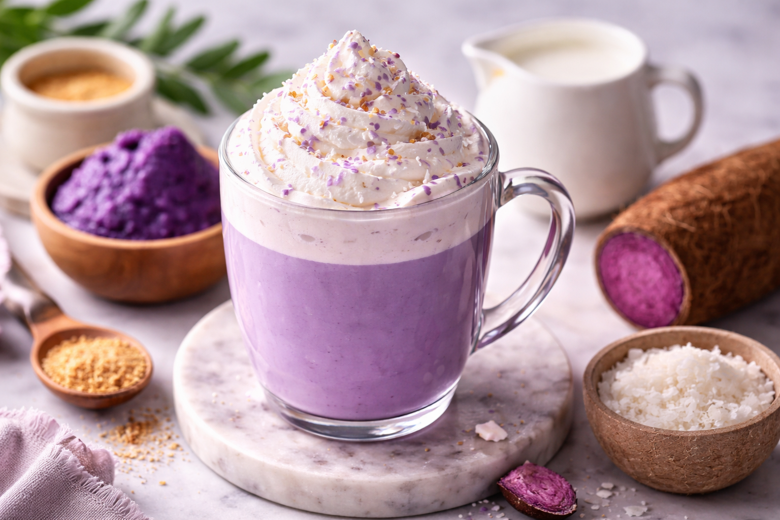 ube latte recette